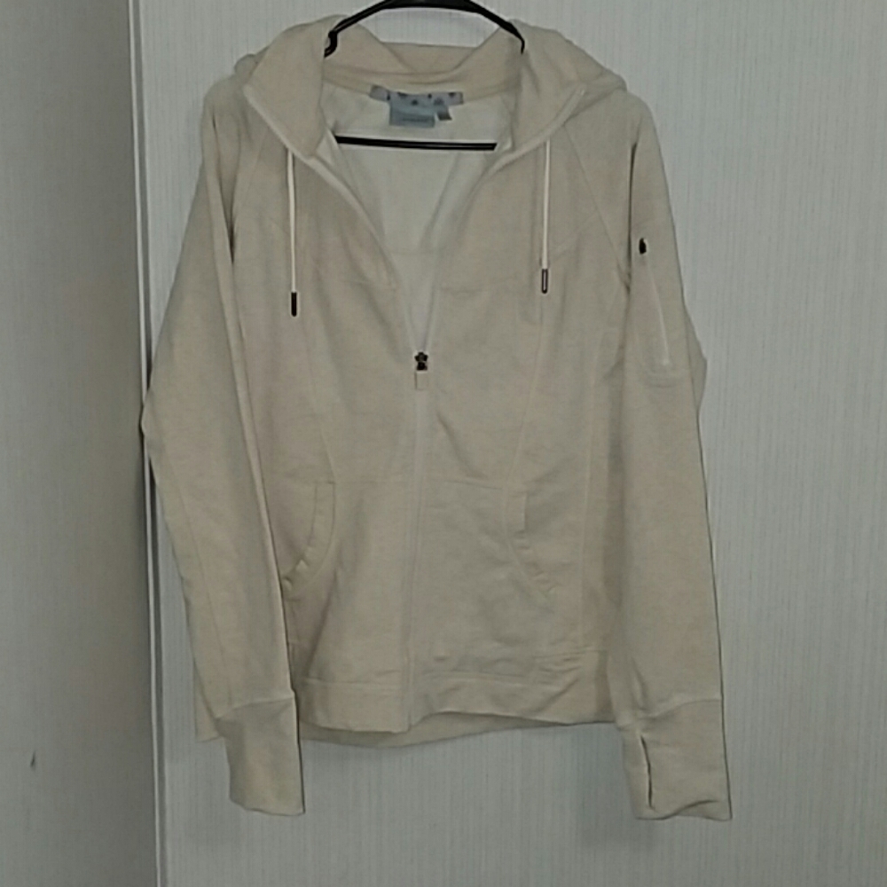 Athleta Full Zip Up Hoodie Cream Color